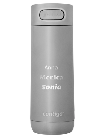 Thermal mug Contigo Luxe Autoseal 470 ml with custom inscription - engraved - Stainless Steel