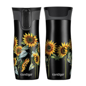 Taza térmica Contigo West Loop 2.0 470 ml - Girasoles - Negro