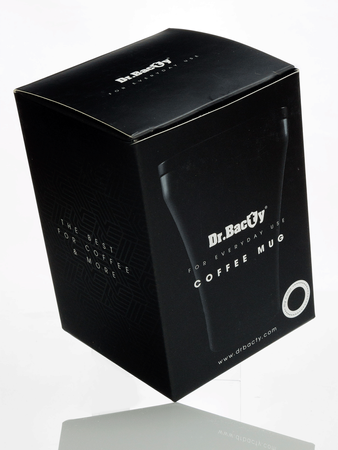 Kubek termiczny do kawy z powłoką ceramiczną Dr.Bacty Apollo - 227 ml - granatowy - Z twoim grawerem