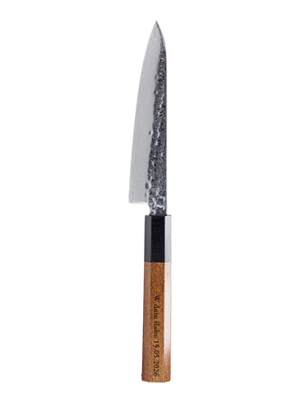 Aka Tori Engraved Damascus Steel 5" Utility Knife - Tokyo Hammer