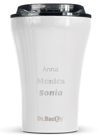 Kubek do kawy termiczny z powłoką ceramiczną Dr.Bacty Apollo 227 ml - biały