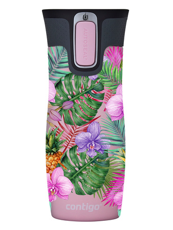 Contigo West Loop 2.0 470ml Thermalbecher - Rosa Matte - Monstera
