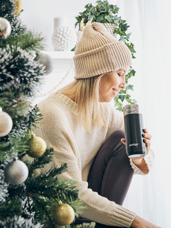 Tasse personnalisée thermiqnue Contigo Luxe Autoseal 360 ml - Noir