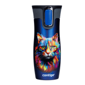 Taza térmica Contigo West Loop 2.0 470ml - Gato - Azul marino