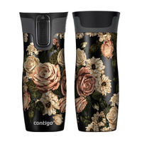 Mug isotherme Contigo West Loop 2.0 470 ml - Glamour Fleurs - Noir