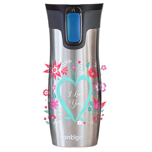 Contigo West Loop 2.0 thermal mug 470ml - I love You - Steel