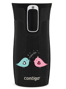 Contigo West Loop Mini Mug Thermique 300ml - L'amour des oiseaux - Noir Métallique