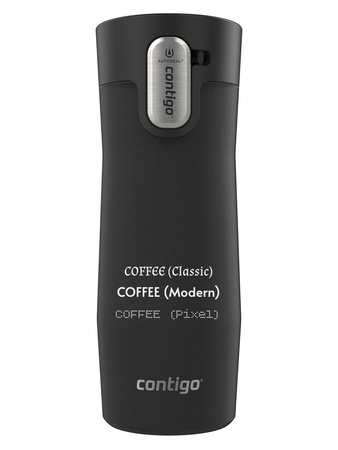 Personalisierbarer thermobecher Contigo West Loop 3.0 470ml - Schwarz