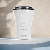 Kubek do kawy termiczny z powłoką ceramiczną Dr.Bacty Apollo 227 ml - biały