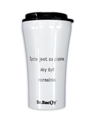 Tasse à café isotherme Dr.Bacty Apollo 2.0 - 360 ml - Blanc brillant - Avec votre gravure