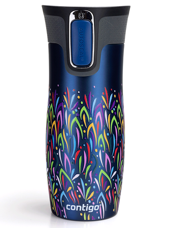 Contigo Mug thermique West Loop 2.0 470ml - Flores - Bleu marine mat