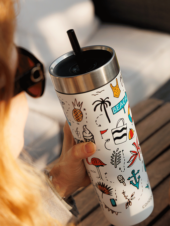 Thermobecher mit strohhalm Contigo Luxe Tumbler 720ml - Summer - Salt