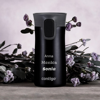 Tasse personnalisée thermiqnue Contigo Pinnacle 300ml - Noir mat