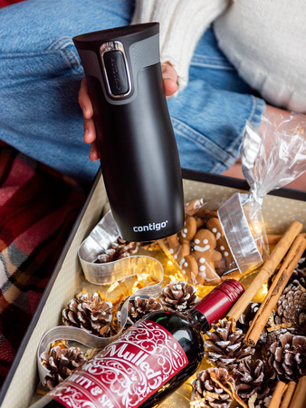 Thermal mug Contigo West Loop 2.0 with custom inscription - engraved - Balck