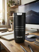 Thermobecher mit Gravur „Dr. Bacty Atlas“, 540 ml – schwarz