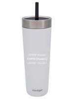 Taza térmica con paja  Luxe Tumbler 720ml con grabado - Salt