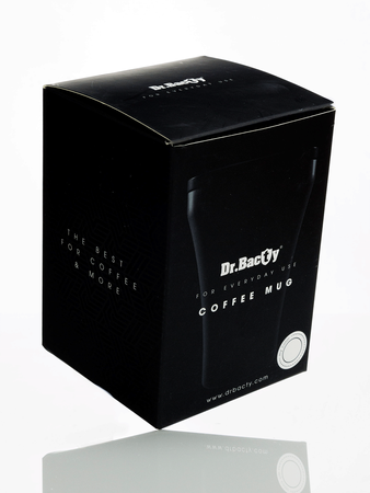 Kubek do kawy termiczny z powłoką ceramiczną Dr.Bacty Apollo 227 ml - biały