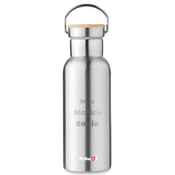 Dr.Bacty Iris 500 ml Thermoflasche - silber - personalisiert mit Gravur