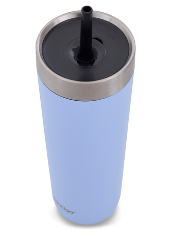 Thermal mug with straw Luxe Tumbler 720 ml with engraving - Periwinkle