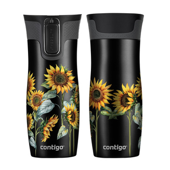Mug isotherme Contigo West Loop 2.0 470 ml - Tournesols - Noir