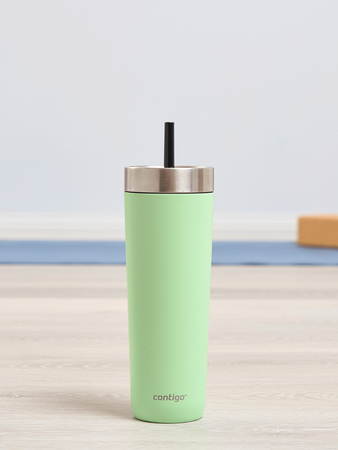 Mug thermique avec paille Luxe Tumbler 720ml avec gravure - Cucumber