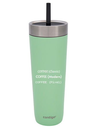 Taza térmica con paja  Luxe Tumbler 720ml con grabado - Cucumber