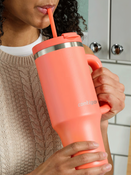 Taza térmica con pajita Streeterville Tumbler 1200 ml - Coral