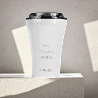 Kubek do kawy termiczny z powłoką ceramiczną Dr.Bacty Apollo 227 ml - biały