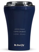 Kubek termiczny do kawy z powłoką ceramiczną Dr.Bacty Apollo - 227 ml - granatowy - Z twoim grawerem