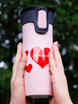 Contigo West Loop Hearts mug thermique 470 ml - Pink Matte 