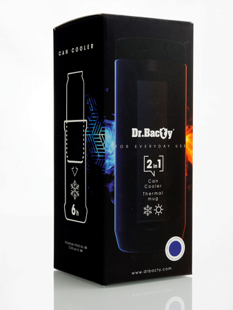 Mug thermique Dr.Bacty Notus 360 ml avec gravure - bleu marine
