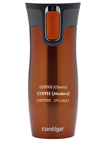 Thermal mug Contigo West Loop 2.0 with custom inscription-engraved- Orange
