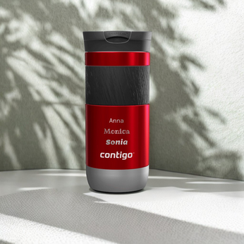 Taza térmica Contigo Byron 470ml con grabado - Rojo