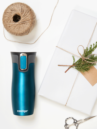  Mug thermique personnalisé Contigo West Loop - Turquoise