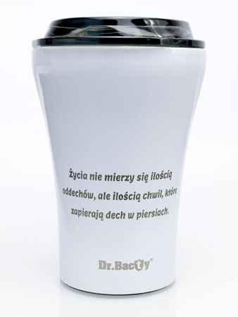 Kubek do kawy termiczny z powłoką ceramiczną Dr.Bacty Apollo 227 ml - biały