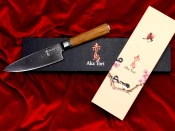 Chef’s Knife with Engraving Aka Tori, Damascus Steel 5" – Kyoto Olive