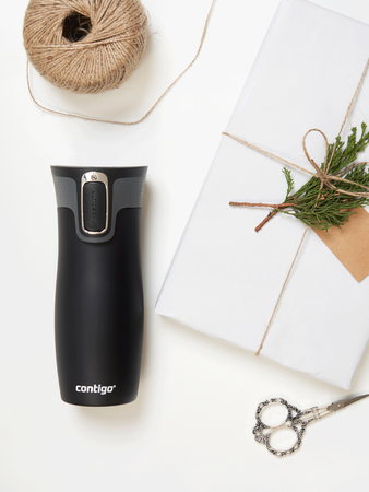 Thermal mug Contigo West Loop 2.0 with custom inscription - engraved - Balck