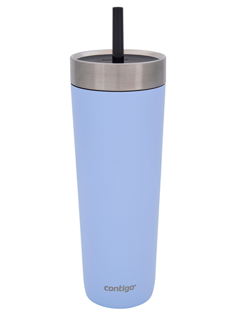 Mug thermique avec paille Luxe Tumbler 720ml avec gravure - Periwinkle