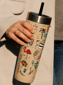 Taza térmica con paja Contigo Luxe Tumbler 720ml - Summer - Brown Sugar