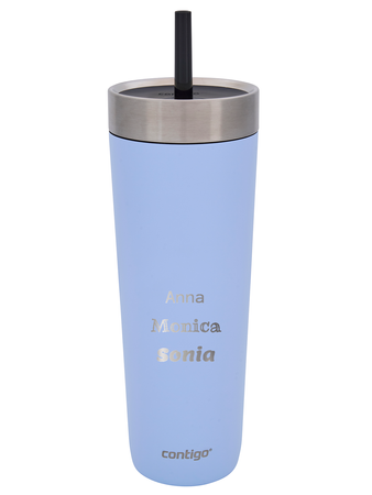 Taza térmica con paja  Luxe Tumbler 720ml con grabado - Periwinkle