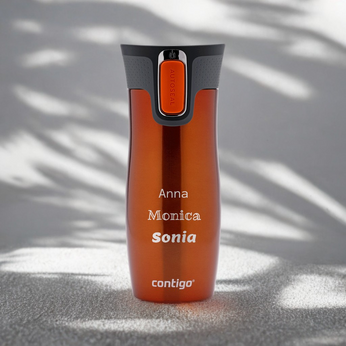 Tasse personnalisée thermiqnue Contigo West Loop - Orange