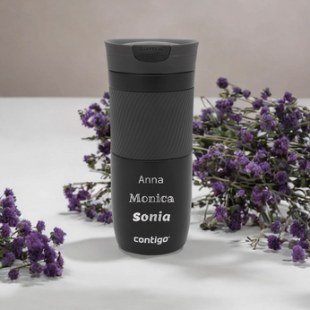 Tasse personnalisée thermiqnue Contigo Byron 470ml - Noir mat