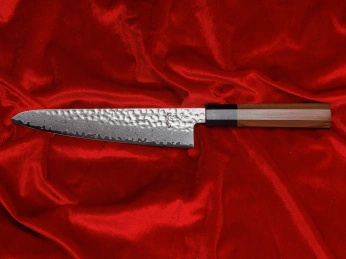 Aka Tori Damaszener-Chefmesser 8" mit Gravur - Tokyo Hammer