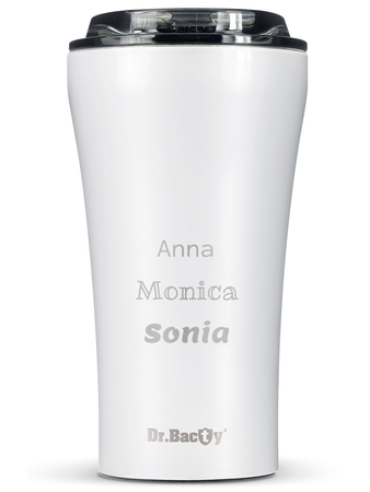 Taza térmica para café Dr.Bacty Apollo 2.0 - 360 ml - Blanco brillante - Con tu grabado