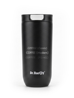 Thermobecher mit Gravur „Dr. Bacty Atlas“, 540 ml – schwarz