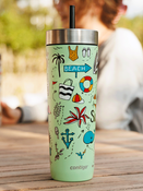 Taza térmica con paja Contigo Luxe Tumbler 720ml - Summer - Cucumber