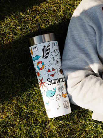 Mug thermique avec paille Contigo Luxe Tumbler 720ml - Summer - Salt