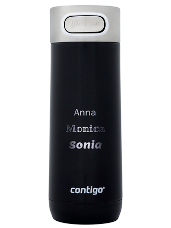 Tasse personnalisée thermiqnue Contigo Luxe Autoseal 470 ml - Noir
