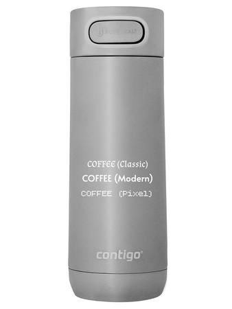 Thermal mug Contigo Luxe Autoseal 470 ml with custom inscription - engraved - Stainless Steel