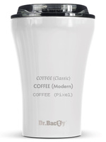 Kubek do kawy termiczny z powłoką ceramiczną Dr.Bacty Apollo 227 ml - biały